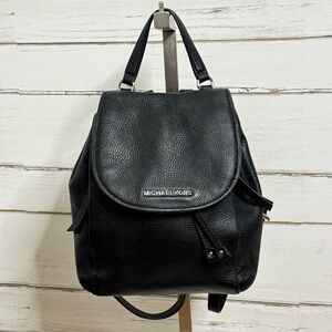 Michael Kors Black Pebbled Leather Backpack